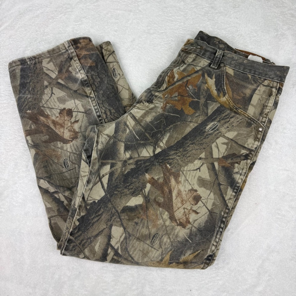 Wrangler Pro Gear Men Advantage Timber Camo Hunting Pants 34x28 Brown Tree Print